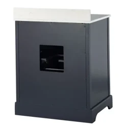 Florence Navy Wood Backsplash Sink Vanity-Kirkland's Home Best
