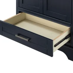 Florence Navy Wood Backsplash Sink Vanity-Kirkland's Home Best