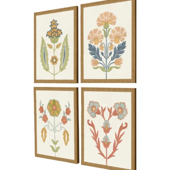 Flourish Framed Art Prints, Set Of 4-Kirkland's Home Outlet