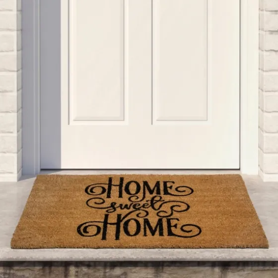Flourish Script Home Sweet Home Coir Doormat-Kirkland's Home Clearance