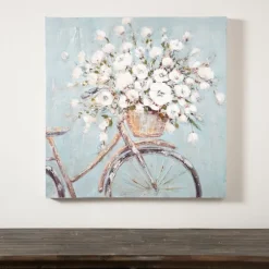 Flower Basket On Bike Canvas Art Print-Kirkland's Home Store