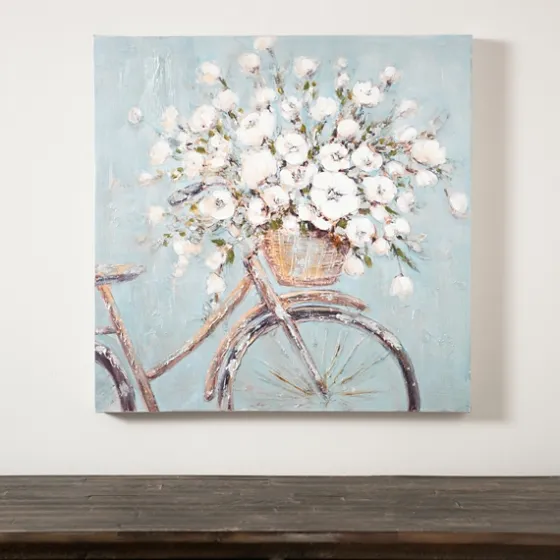 Flower Basket On Bike Canvas Art Print-Kirkland's Home Store