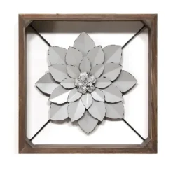 Flower Metal Framed Plaque-Kirkland's Home Clearance