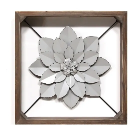 Flower Metal Framed Plaque-Kirkland's Home Clearance