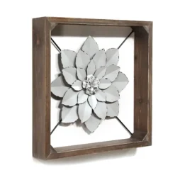 Flower Metal Framed Plaque-Kirkland's Home Clearance
