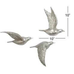 Flying Birds Wall Sculptures, Set Of 3-Kirkland's Home Discount