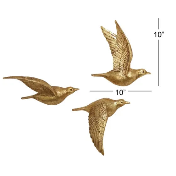 Flying Birds Wall Sculptures, Set Of 3-Kirkland's Home Sale