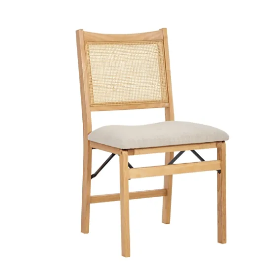 Folding Rat Cane Back Cushioned Chair-Kirkland's Home Clearance