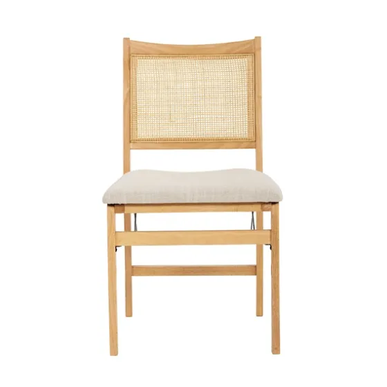 Folding Rat Cane Back Cushioned Chair-Kirkland's Home Clearance