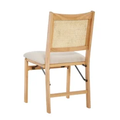 Folding Rat Cane Back Cushioned Chair-Kirkland's Home Clearance
