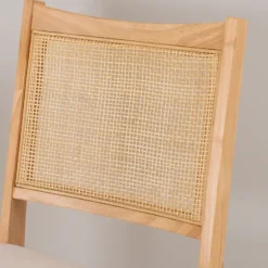 Folding Rat Cane Back Cushioned Chair-Kirkland's Home Clearance