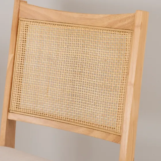 Folding Rat Cane Back Cushioned Chair-Kirkland's Home Clearance