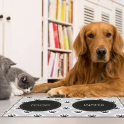 Food And Water Bowl Floor Mat, 19X28-Kirkland's Home Best