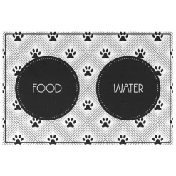 Food And Water Bowl Floor Mat, 15X23-Kirkland's Home Store