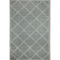 Forest Geo Lattice Outdoor Area Rug, 7X9-Kirkland's Home Discount