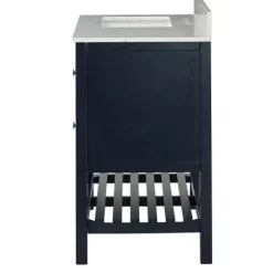 Foster Navy Wood Backsplash Sink Vanity-Kirkland's Home Shop