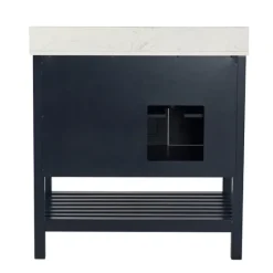 Foster Navy Wood Backsplash Sink Vanity-Kirkland's Home Shop