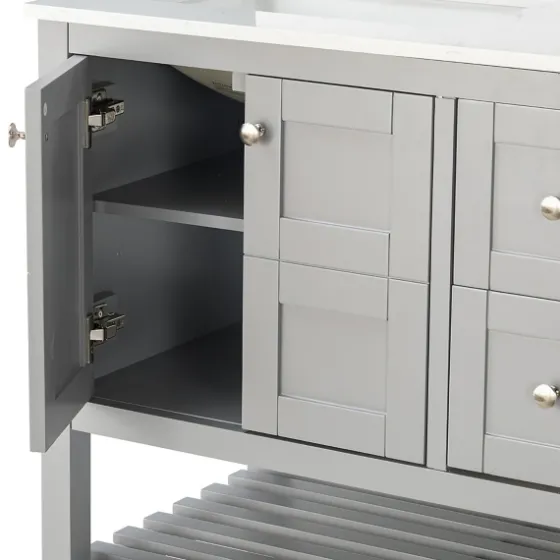 Foster Wood Backsplash Sink Vanity-Kirkland's Home Online