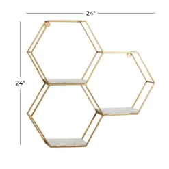 Frame Marble Honeycomb Wall Shelf-Kirkland's Home Best