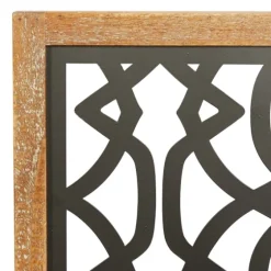 Framed Matte Black Metal Wall Plaques, Set Of 4-Kirkland's Home Sale