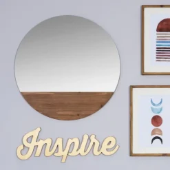 Frameless Stained Wood Accent Wall Mirror-Kirkland's Home Best