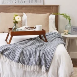 French And White Arrowhead Throw-Kirkland's Home Fashion