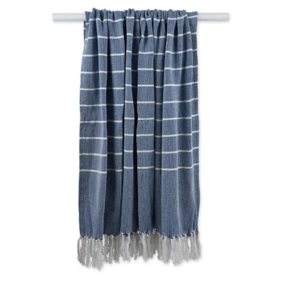 French And White Thin Stripe Throw-Kirkland's Home Sale