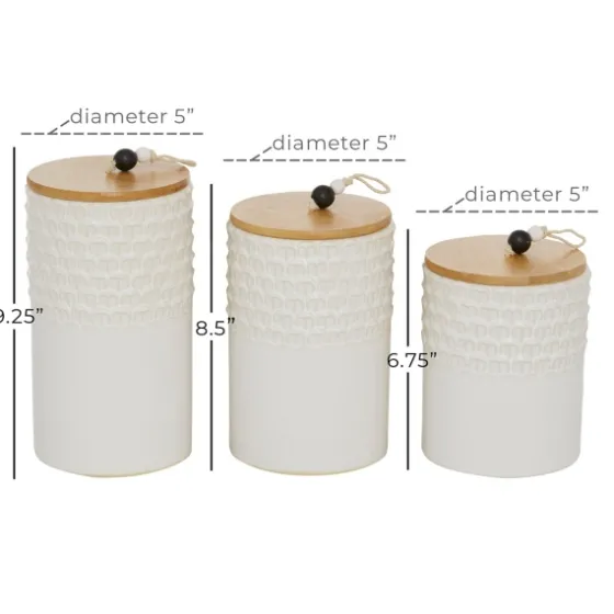 French Scalloped Canisters, Set Of 3-Kirkland's Home Outlet