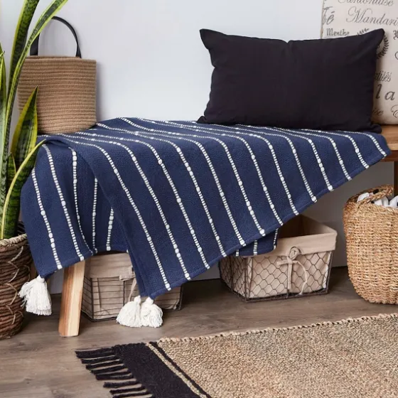French Slub Stripe Decorative Throw-Kirkland's Home Online