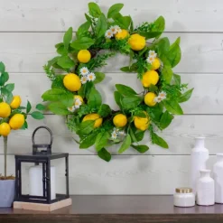 Fresh Daisies And Lemons Wreath-Kirkland's Home Store