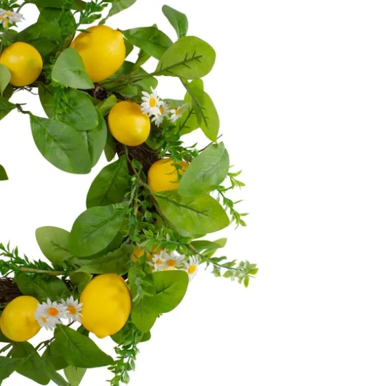 Fresh Daisies And Lemons Wreath-Kirkland's Home Store
