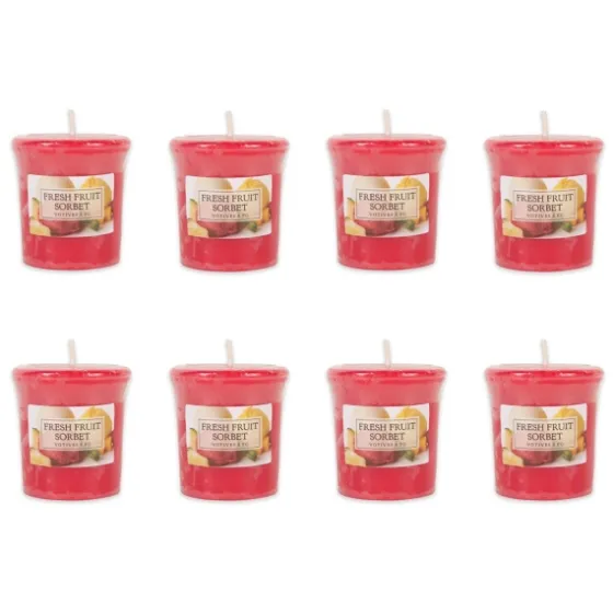 Fresh Fruit Sorbet Votive Candles, Set Of 8-Kirkland's Home Shop