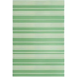 Fresh Green Stripes Outdoor Area Rug, 4X6-Kirkland's Home Fashion
