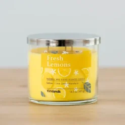 Fresh Lemons Triple Wick Jar Candle-Kirkland's Home Flash Sale