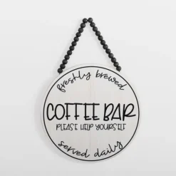 Freshly Brewed Coffee Round Beaded Wall Plaque-Kirkland's Home Store