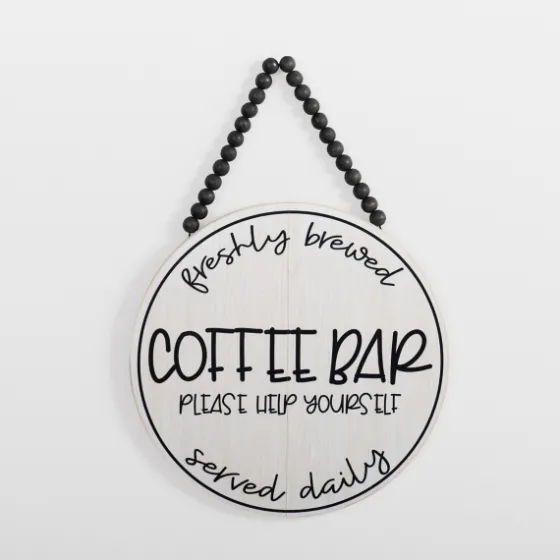 Freshly Brewed Coffee Round Beaded Wall Plaque-Kirkland's Home Store