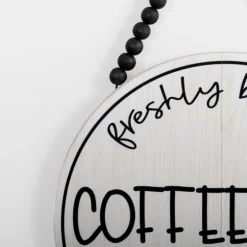 Freshly Brewed Coffee Round Beaded Wall Plaque-Kirkland's Home Store
