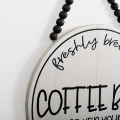 Freshly Brewed Coffee Round Beaded Wall Plaque-Kirkland's Home Store