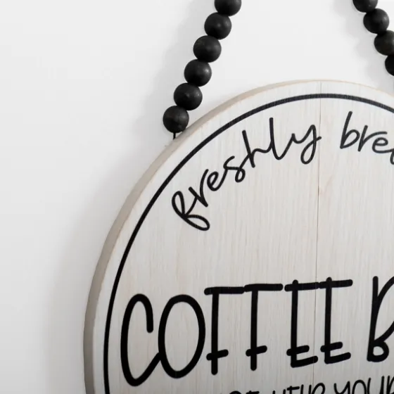 Freshly Brewed Coffee Round Beaded Wall Plaque-Kirkland's Home Store