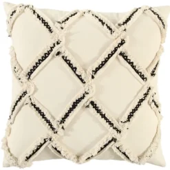 Fringe Stitched Lattice Throw Pillow-Kirkland's Home New