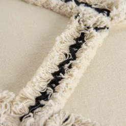 Fringe Stitched Lattice Throw Pillow-Kirkland's Home New