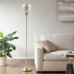 Frosted Starlight Golden Floor Lamp-Kirkland's Home Discount