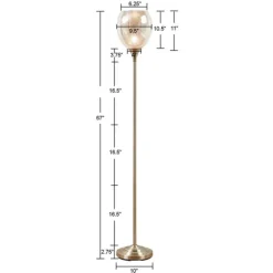 Frosted Starlight Golden Floor Lamp-Kirkland's Home Discount