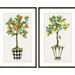 Fruit Topiary Giclee Black Framed Prints, Set Of 2-Kirkland's Home Best