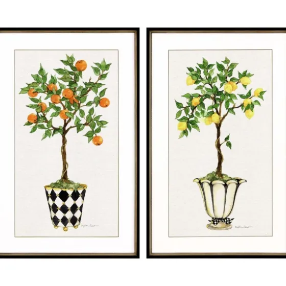 Fruit Topiary Giclee Black Framed Prints, Set Of 2-Kirkland's Home Best