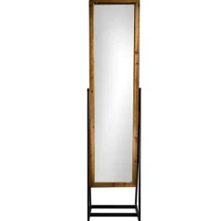 Full Length Wood And Metal Wall Mirror With Stand-Kirkland's Home Best Sale