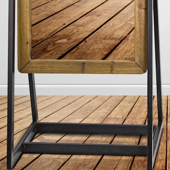 Full Length Wood And Metal Wall Mirror With Stand-Kirkland's Home Best Sale