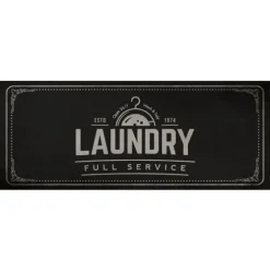 Full Service Laundry Black Floor Mat, 24X60-Kirkland's Home Fashion