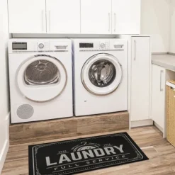 Full Service Laundry Black Floor Mat, 24X36-Kirkland's Home Best