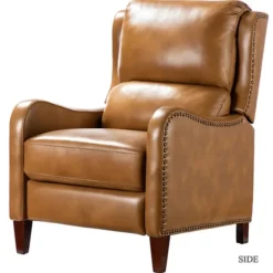 Full-Grain Leather Recliner Accent Chair-Kirkland's Home Shop